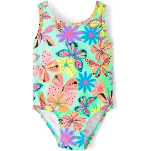 The Children’s Place Baby-Girls and Toddler 2 Piece Tankini Swimsuit(Neon Butterflies)