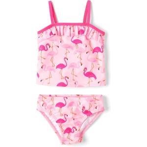 The Children’s Place Baby-Girls and Toddler 2 Piece Tankini Swimsuit(Ruffle Flamingo)