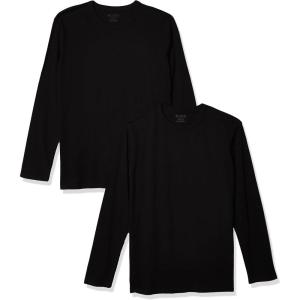 The Children’s Place Boys’ Basic Layering Long Sleeve Tee(Black 2-pack)