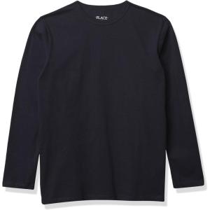 The Children’s Place Boys’ Basic Layering Long Sleeve Tee(New Navy Single)