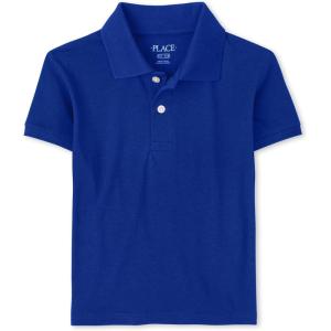 The Children’s Place Boys’ Multipack Short Sleeve Soft Jersey Knit Polos(Renew Blue)