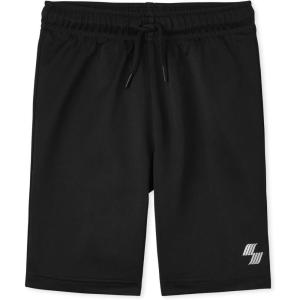 The Children’s Place Boys’ Performance Basketball Shorts 2 Pack(Black)