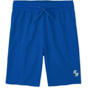 The Children’s Place Boys’ Performance Basketball Shorts 2 Pack(Bright Quench Blue)