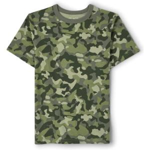 The Children’s Place Boys Short Sleeve Knit T-Shirt(Green Camo)