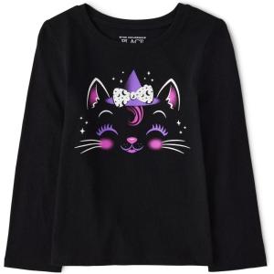 The Children’s Place Unisex-Baby and Toddler All Holidays,Birthdays Long Sleeve Graphic T-Shirts(Cat Witch Hat)