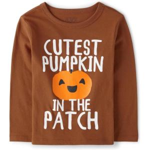 The Children’s Place Unisex-Baby and Toddler All Holidays,Birthdays Long Sleeve Graphic T-Shirts(Cutest Pumpkin in the Patch)