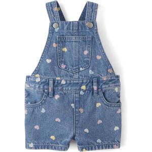 The Children’s Place baby-girls And Toddler Girls Denim Shortalls(Denim Confetti Hearts)