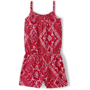 The Children’s Place baby-girls And Toddler Printed Rompers(Ruby Bandana)