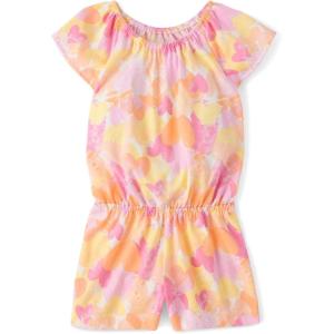 The Children’s Place baby-girls And Toddler Short Sleeve Flutter Shorts Romper(Cosmos Hearts)