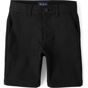 The Children’s Place boys Quick Dry Chino Shorts(Black Single)