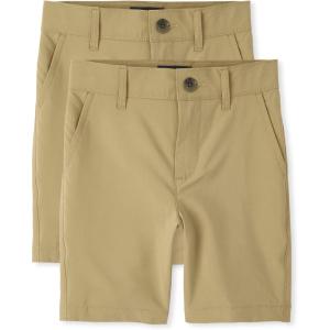 The Children’s Place boys Quick Dry Chino Shorts(Flax 2-pack)
