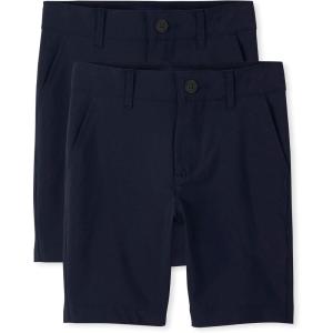 The Children’s Place boys Quick Dry Chino Shorts(New Navy 2-pack)