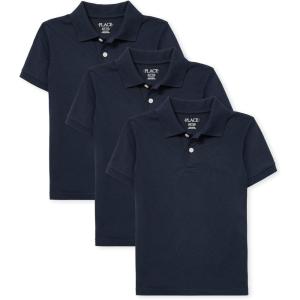 The Children’s Place boys Short Sleeve Soft Jersey Knit Polo,multipacks(Nautico 3-pack)