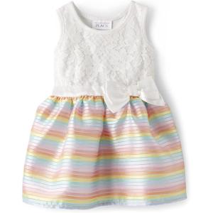 The Children’s Place,and Toddler Short Sleeve Dressy Dress(Striped Skirt)