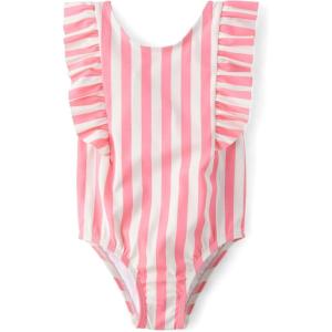 and Toddler One Piece Swimsuit(Pink Stripe)