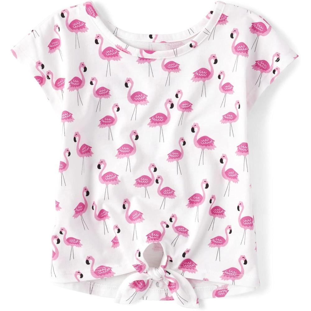 imageThe Childrens Place BabyGirls and Toddler Short Sleeve Everyday Casual Knit ShirtWhite