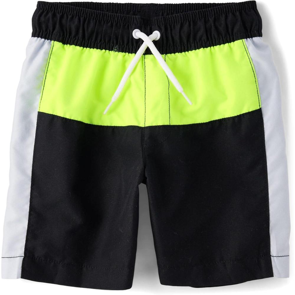 imageThe Childrens Place Boys Swim TrunksBlack Colorblock