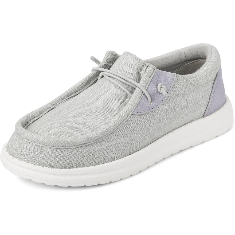 imageThe Childrens Place Toddler Boys Casual Slip On Shoes SneakerGrey Canvas