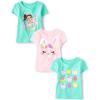 The Children’s Place Baby-Girls and Toddler All Holidays,Birthdays Short Sleeve Graphic T-Shirts,3 Pack(Bunny Face/Eggs/Bunny Girl)