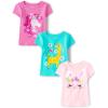 The Children’s Place Baby-Girls and Toddler All Holidays,Birthdays Short Sleeve Graphic T-Shirts,3 Pack(Unicorn/Giraffe/Bunny)