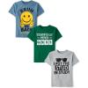 The Children’s Place Boys School,Learning Short Sleeve Graphic T-Shirts,3 Pack(Bruh/Genius/Study)