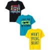 The Children’s Place Boys School,Learning Short Sleeve Graphic T-Shirts,3 Pack(First Day Kindergarten/School/Break)