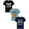 The Children’s Place Boys School,Learning Short Sleeve Graphic T-Shirts,3 Pack(Genius/Math/Lunch)