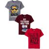 The Children’s Place Boys School,Learning Short Sleeve Graphic T-Shirts,3 Pack(Were Back/School Rizz/Textbook)