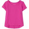 The Children’s Place Girls The Children’s Place Baby and Toddler Girls High Low Basic Layering Tee(Neon Pink)