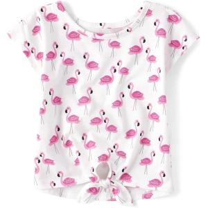 The Children’s Place Baby-Girls and Toddler Short Sleeve Everyday Casual Knit Shirt(White)