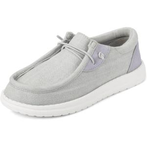 The Children’s Place Toddler Boys Casual Slip On Shoes Sneaker(Grey Canvas)