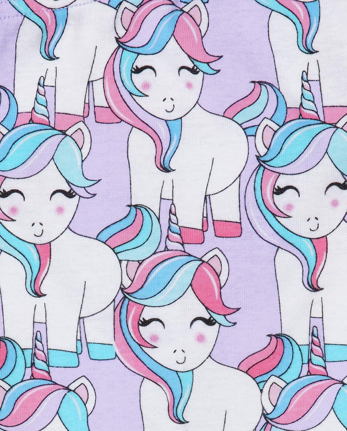 imageThe Childrens Place girls Long Sleeve Top and Pants Snug Fit 100 Cotton 2 Piece Pajama SetKoalaUnicorn 2pack