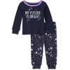 The Children’s Place baby-girls And Toddler 100% Cotton Long Sleeve Top and Pants,2 Piece Pajama Set(My Future is Bright)