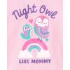 The Children’s Place Baby Girls And Toddler Long Sleeve Top and Pants Snug Fit 100% Cotton 2 Piece Pajama Set(Pink Night Owl)