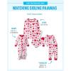 The Children’s Place unisex-child 100% Cotton Long Sleeve Top and Pants,2 Piece Pajama Set(Red Pink Hearts)