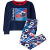 The Children’s Place boys 100% Cotton Long Sleeve Top and Pants,2 Piece Pajama Set(Soccer Goal)