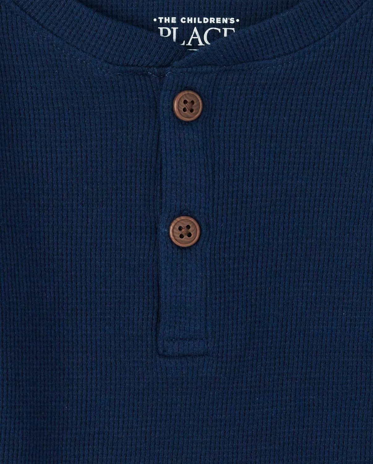 imageThe Childrens Place BabyBoys and Toddler Long Sleeve Thermal Henley ShirtTidal