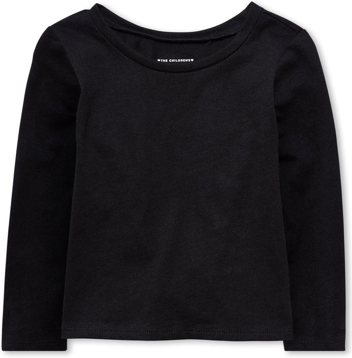 imageThe Childrens Place BabyGirls and Toddler Basic Long Sleeve Layering TeesMulti Color 4pack