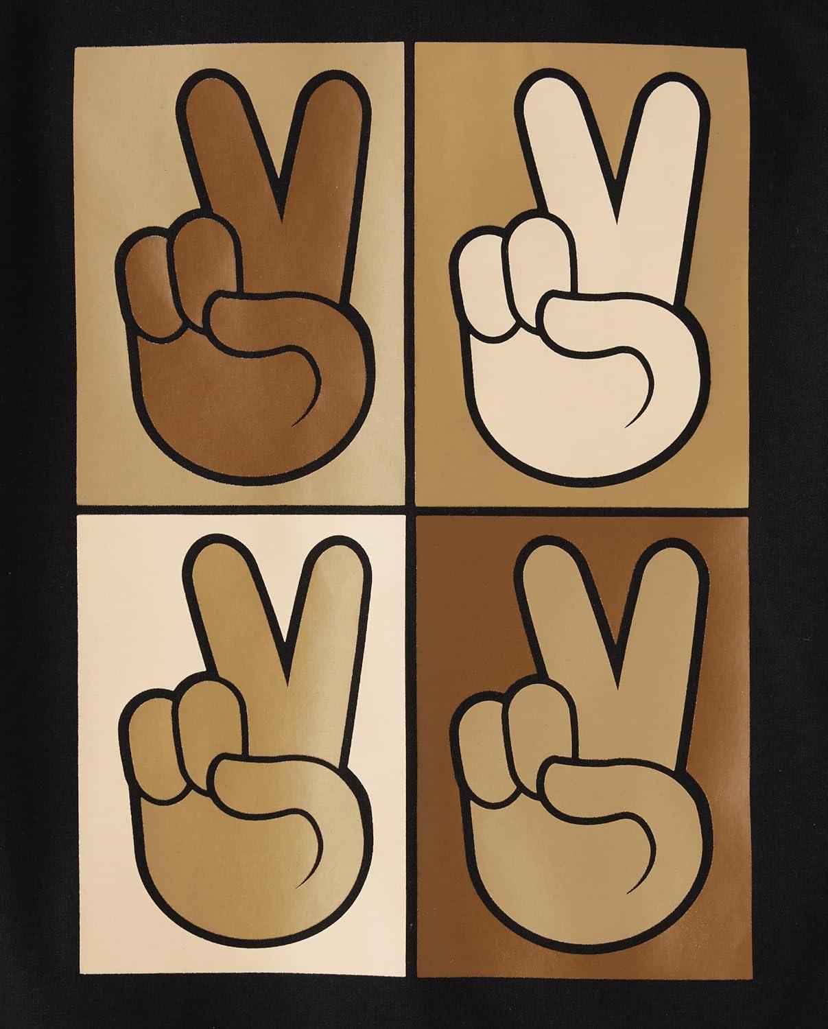 imageThe Childrens Place BabyGirls and Toddler Basic Long Sleeve Layering TeesPeace Sign Square