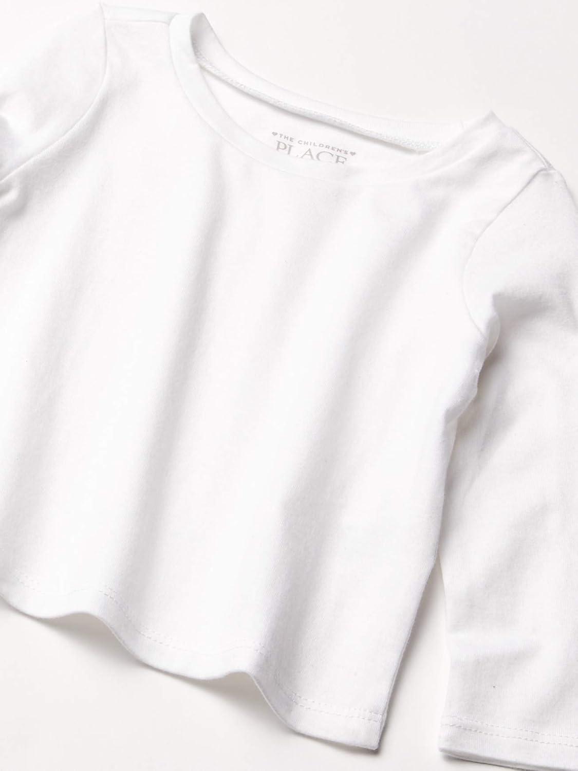 imageThe Childrens Place BabyGirls and Toddler Basic Long Sleeve Layering TeesWhite 2pack