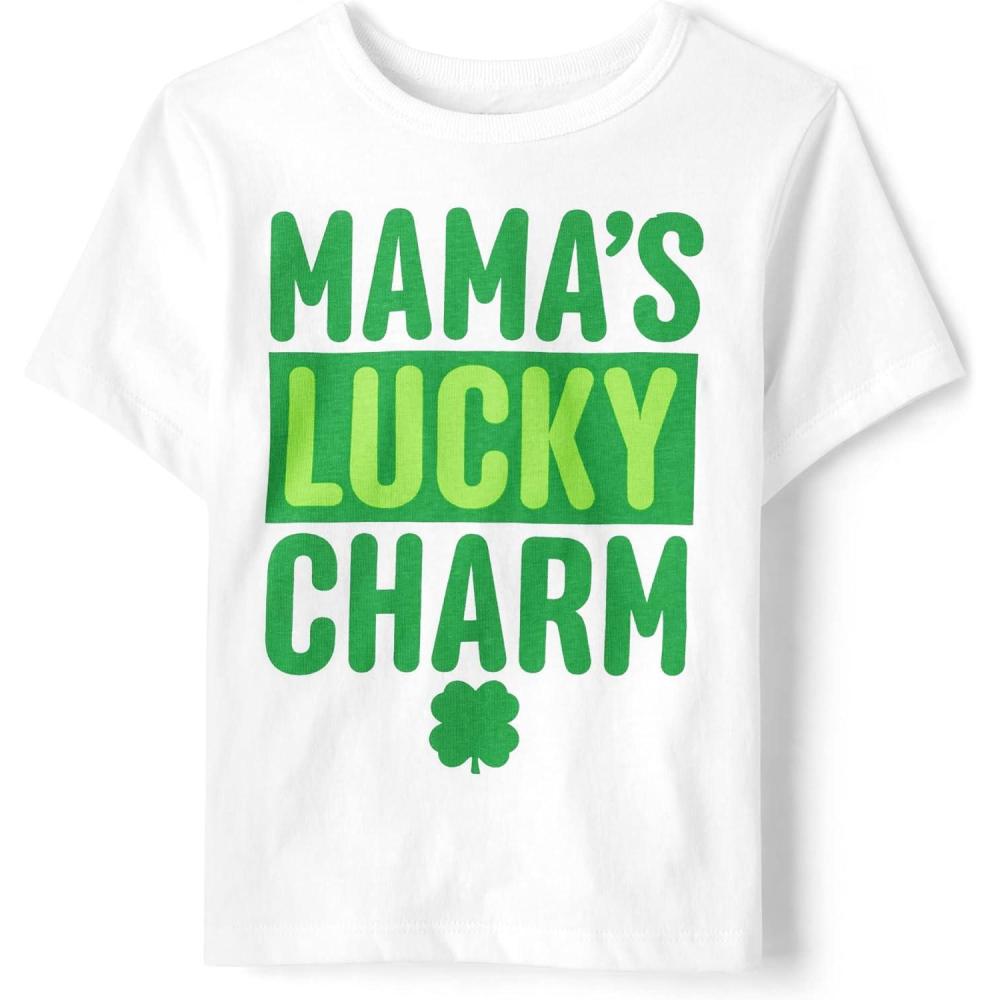 imageThe Childrens Place BabyGirls and Toddler Basic Long Sleeve Layering TeesMamas Lucky Charm