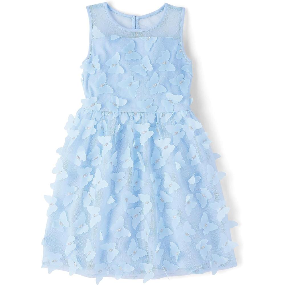imageThe Childrens Place Girls Dressy Dress SleevelessBreeze Butterfly Mesh