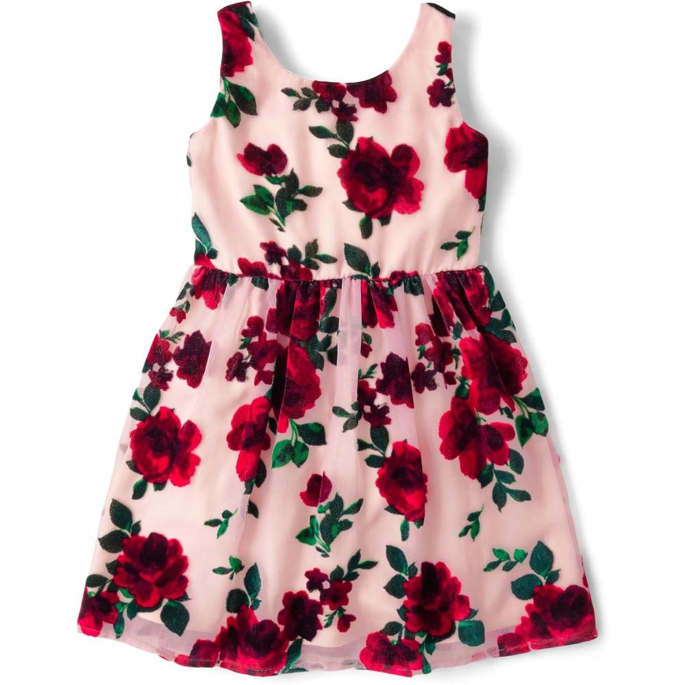imageThe Childrens Place Girls Dressy Dress SleevelessRose Dust Floral