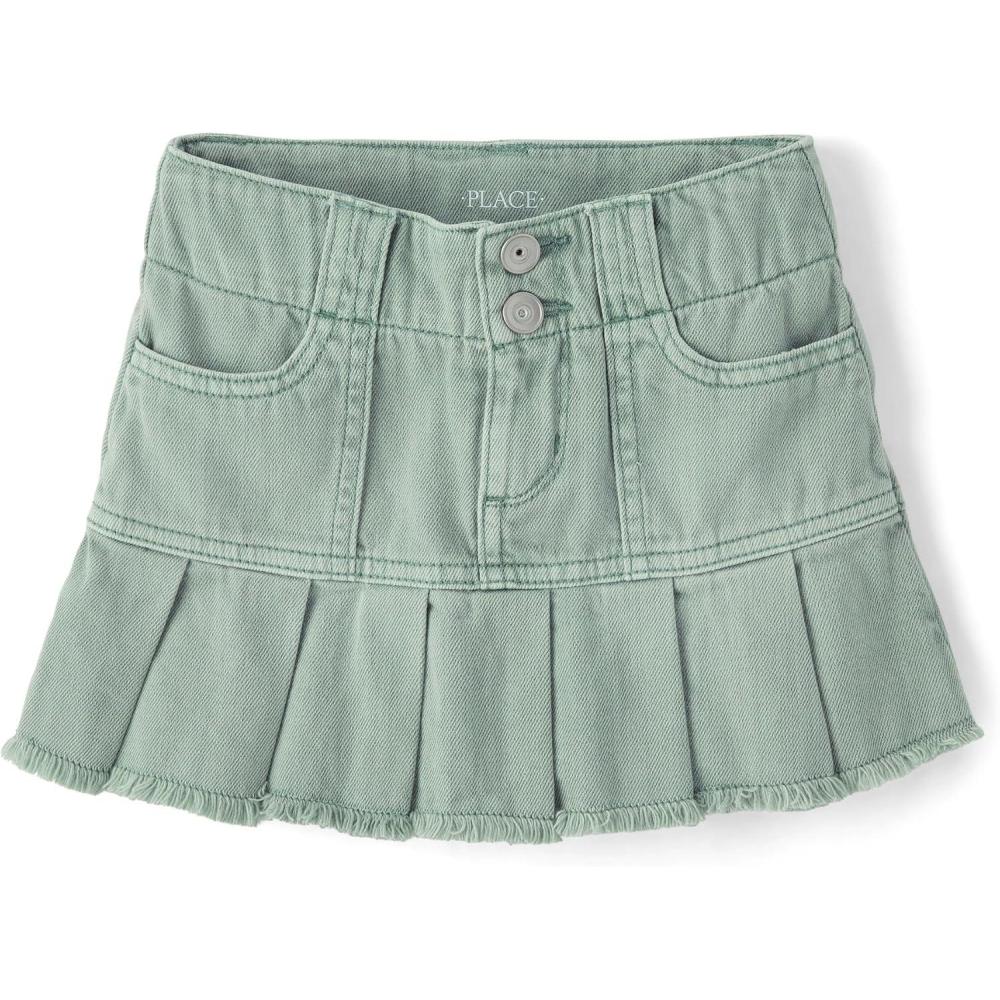 imageThe Childrens Place Girls Everyday Denim Skirts and SkortsMint Taffy Skort