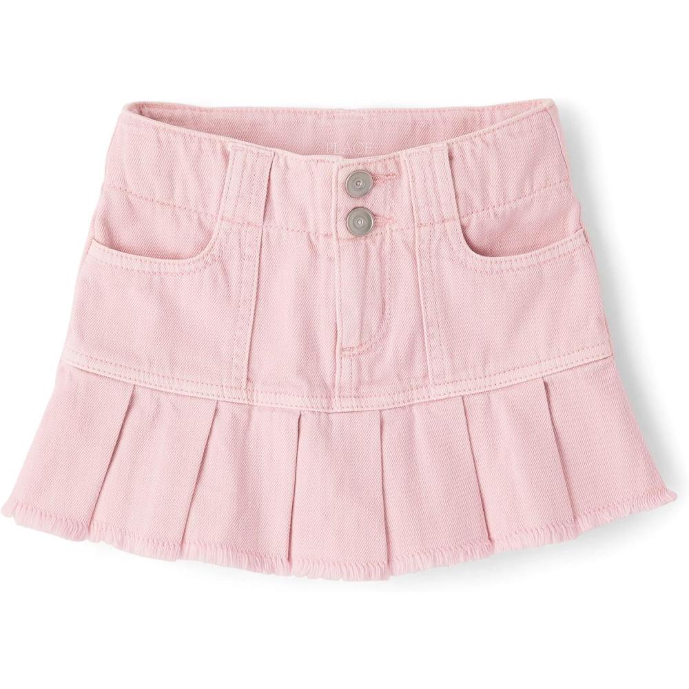 imageThe Childrens Place Girls Everyday Denim Skirts and SkortsRose Mist Skort