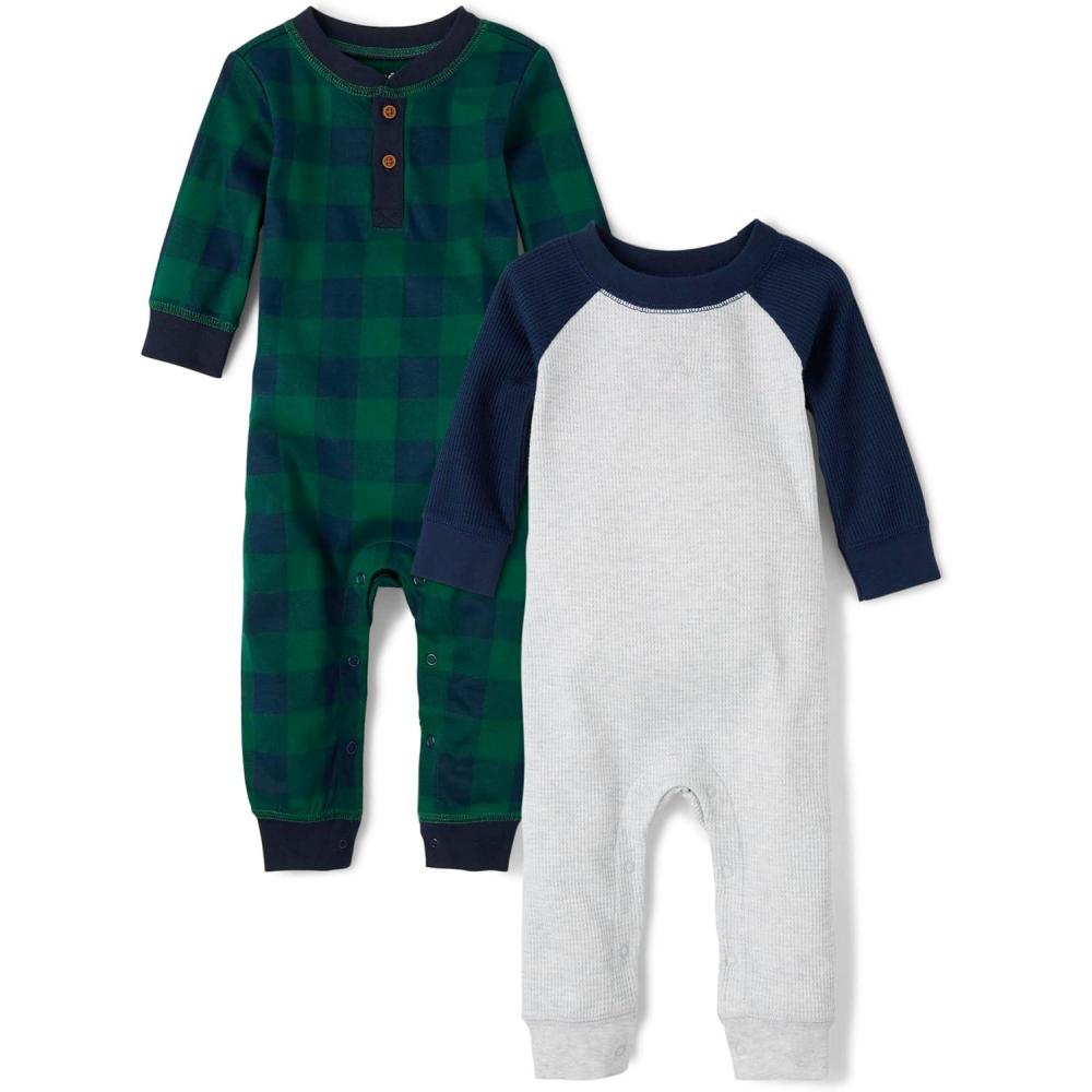 imageThe Childrens Place babyboys Rompers 2packTidal