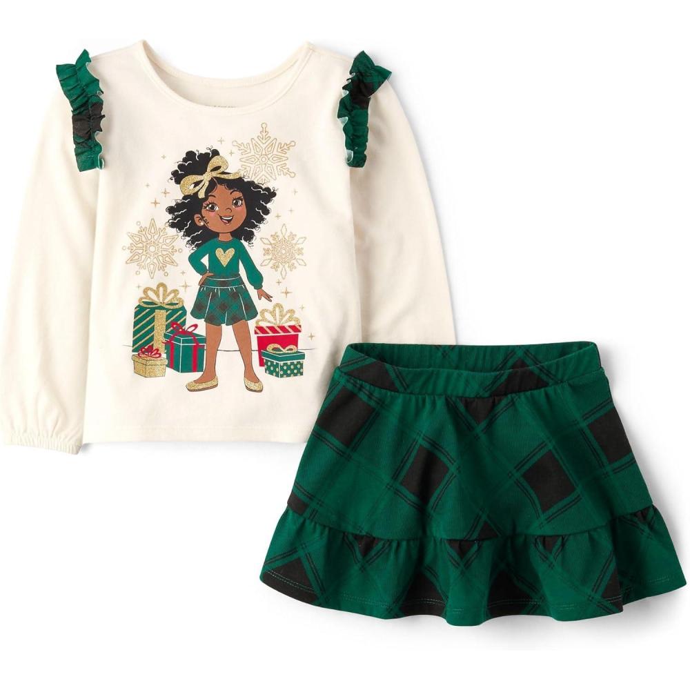 imageThe Childrens Place babygirls And Toddler 2 Piece OutfitHoliday Girl