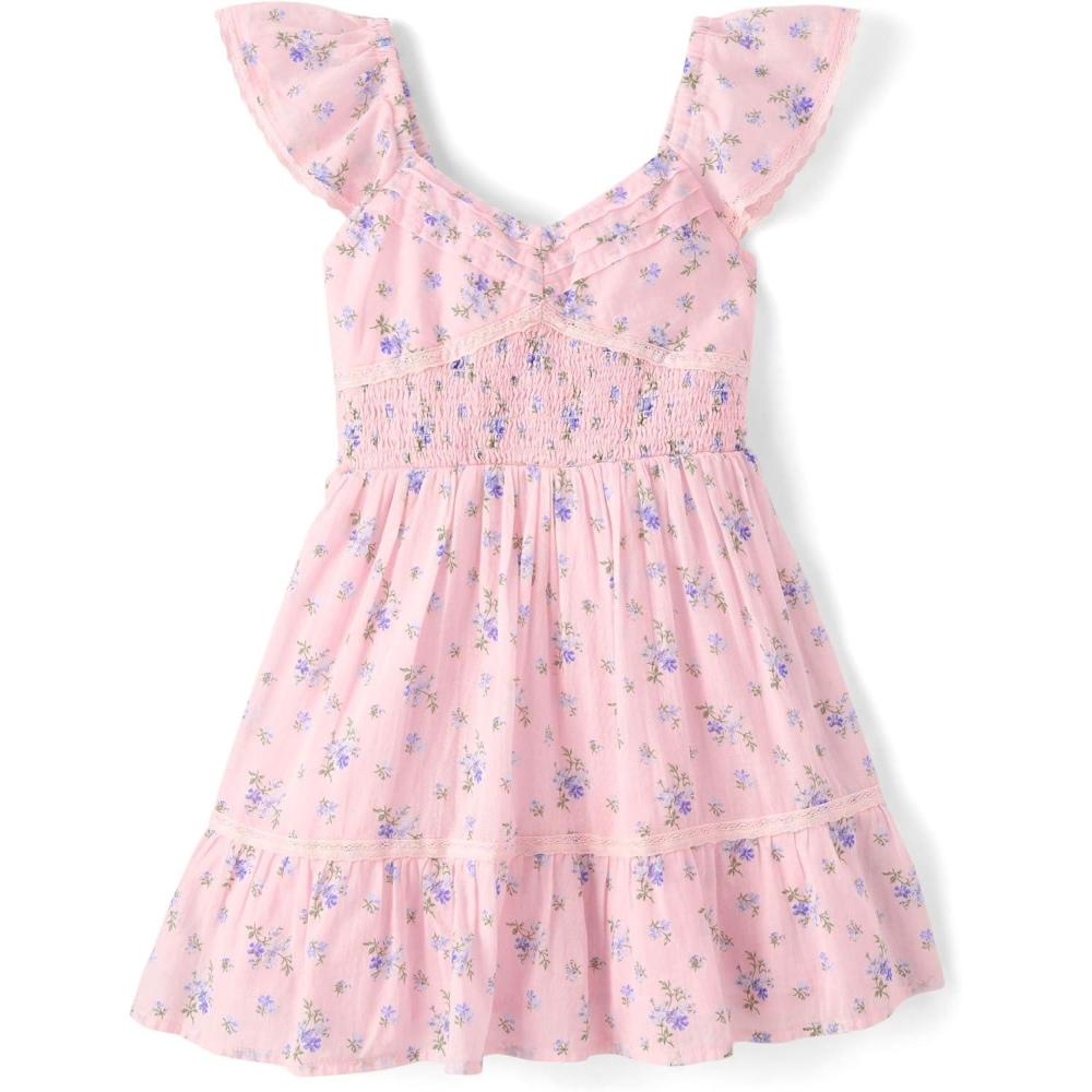 imageThe Childrens PlaceGirlsCasual Smocked DressSleevelessRose MistMedium