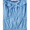 The Children’s Place Girls’ Casual Ruffle Dress,Short Sleeve(Pearl Blue)