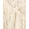 The Children’s Place Girls’ Long Bell Sleeve Tie Front Layering Cardigan(Fair Ivory)
